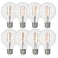 Bulbrite 60-Watt Equivalent Dimmable Clear Filament G25 Medium (E26) LED Bulb, 4000K, 8PK 861631